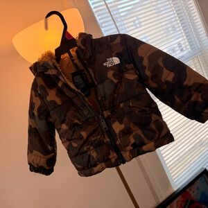 The North Face Sherpa-Lined Jacket in Tan and Black